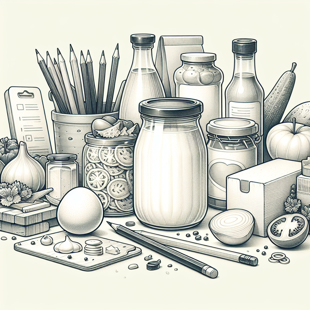 Pastelková ilustrace znázorňující téma: Kuchyně