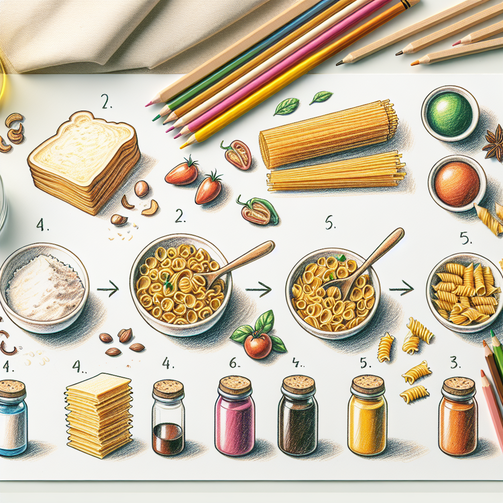 Pastelková ilustrace znázorňující téma: Recepty