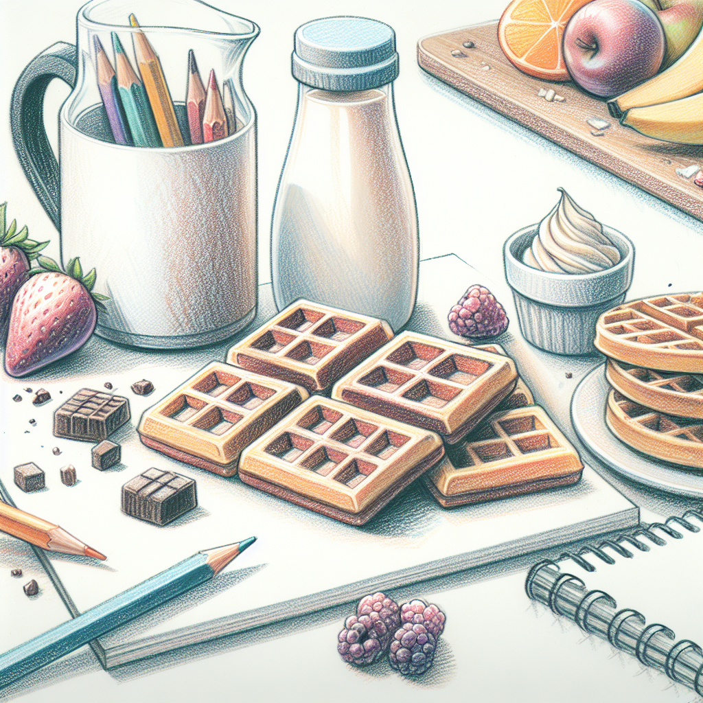 Pastelková ilustrace znázorňující téma: Recepty