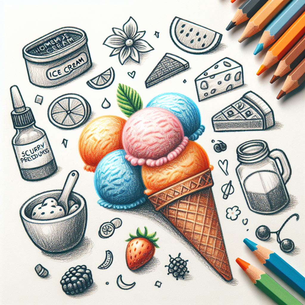 Pastelková ilustrace znázorňující téma: Recepty