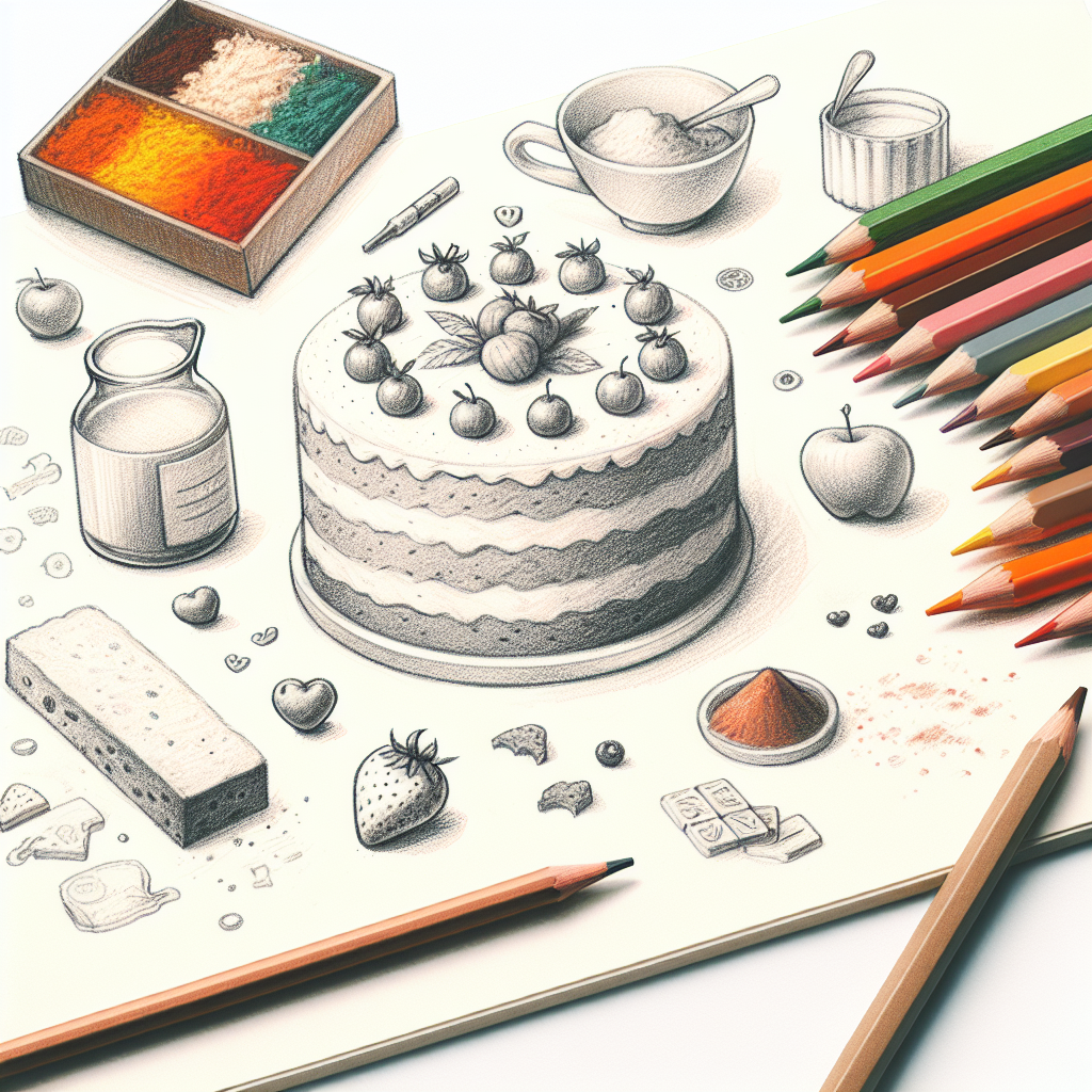 Pastelková ilustrace znázorňující téma: Recepty