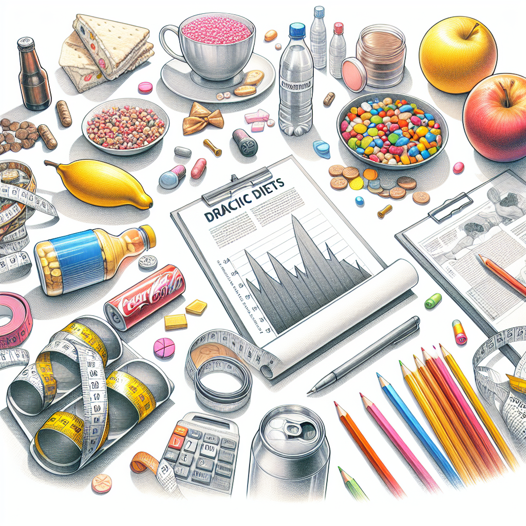 Pastelková ilustrace znázorňující téma: Diety a zdraví