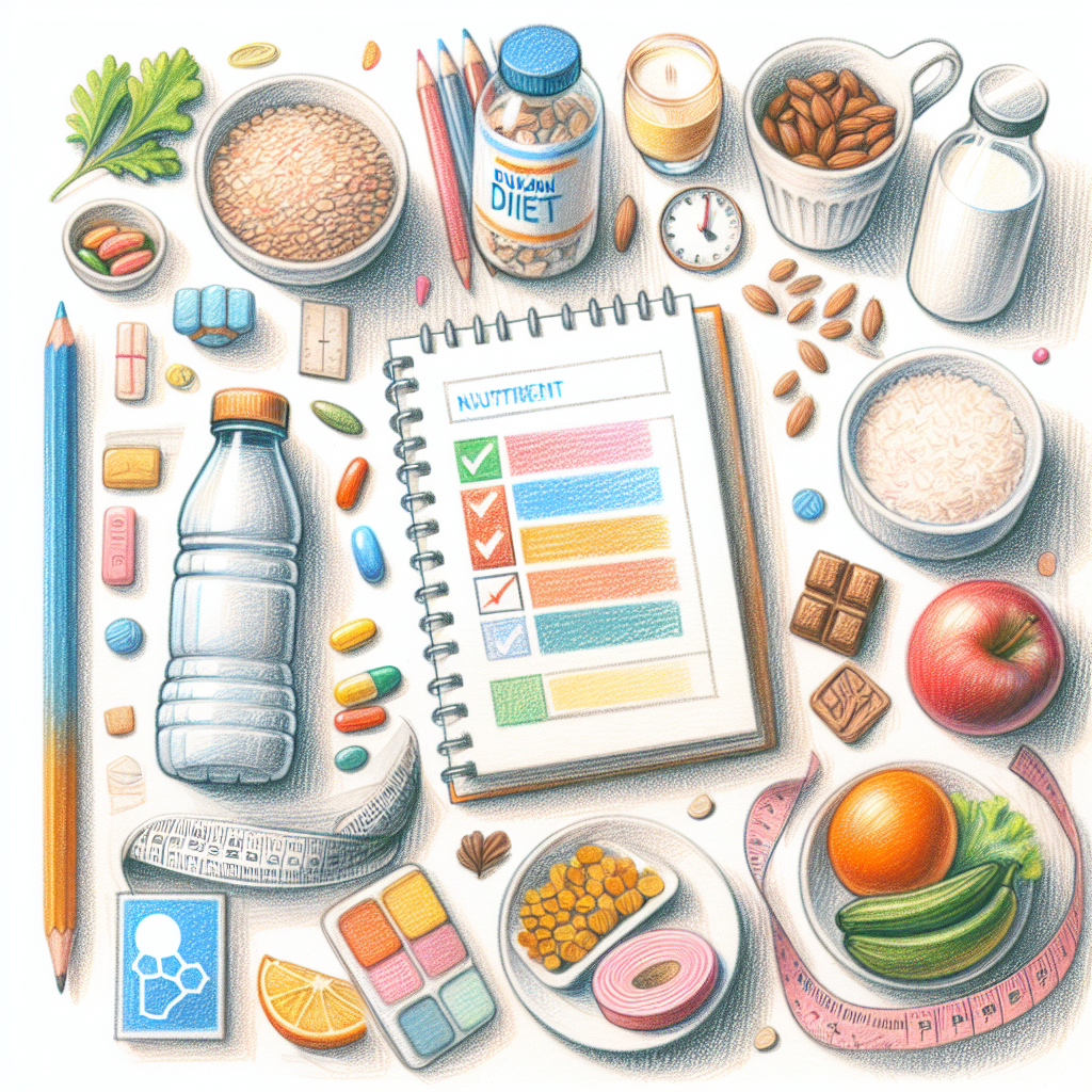 Pastelková ilustrace znázorňující téma: Diety a výživa