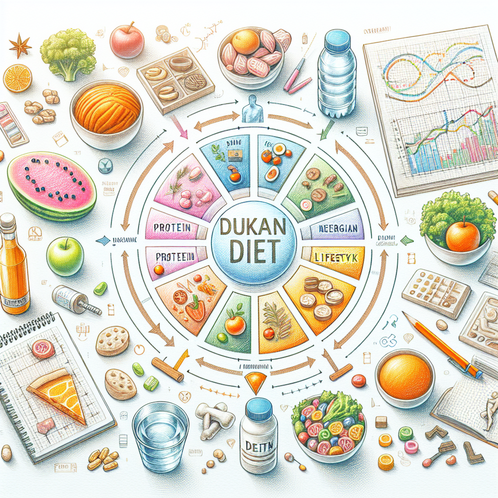 Pastelková ilustrace znázorňující téma: Diety a výživa