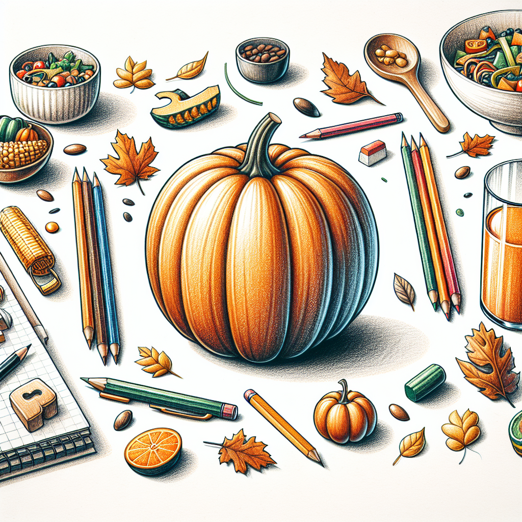 Pastelková ilustrace znázorňující téma: Recepty
