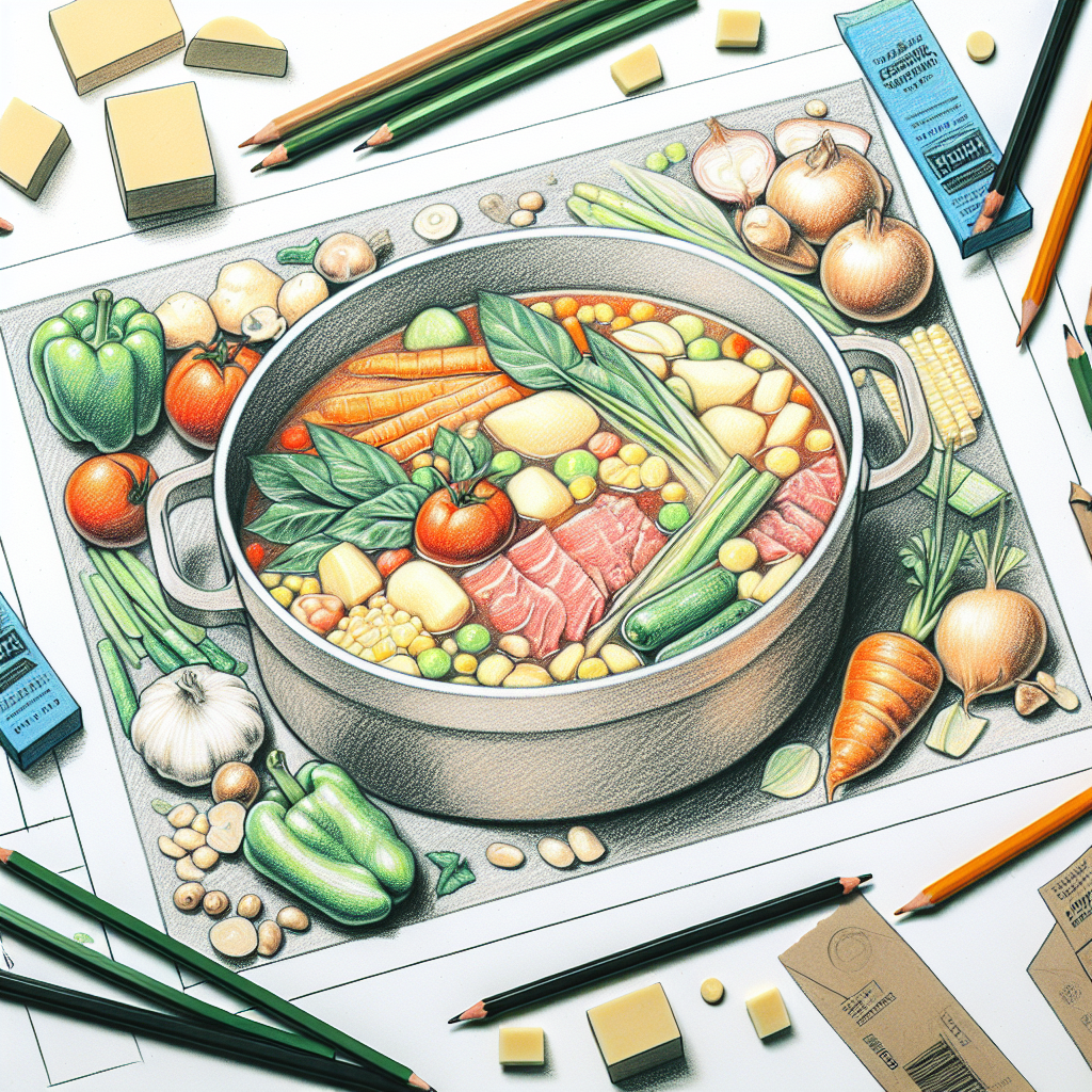 Pastelková ilustrace znázorňující téma: Recepty