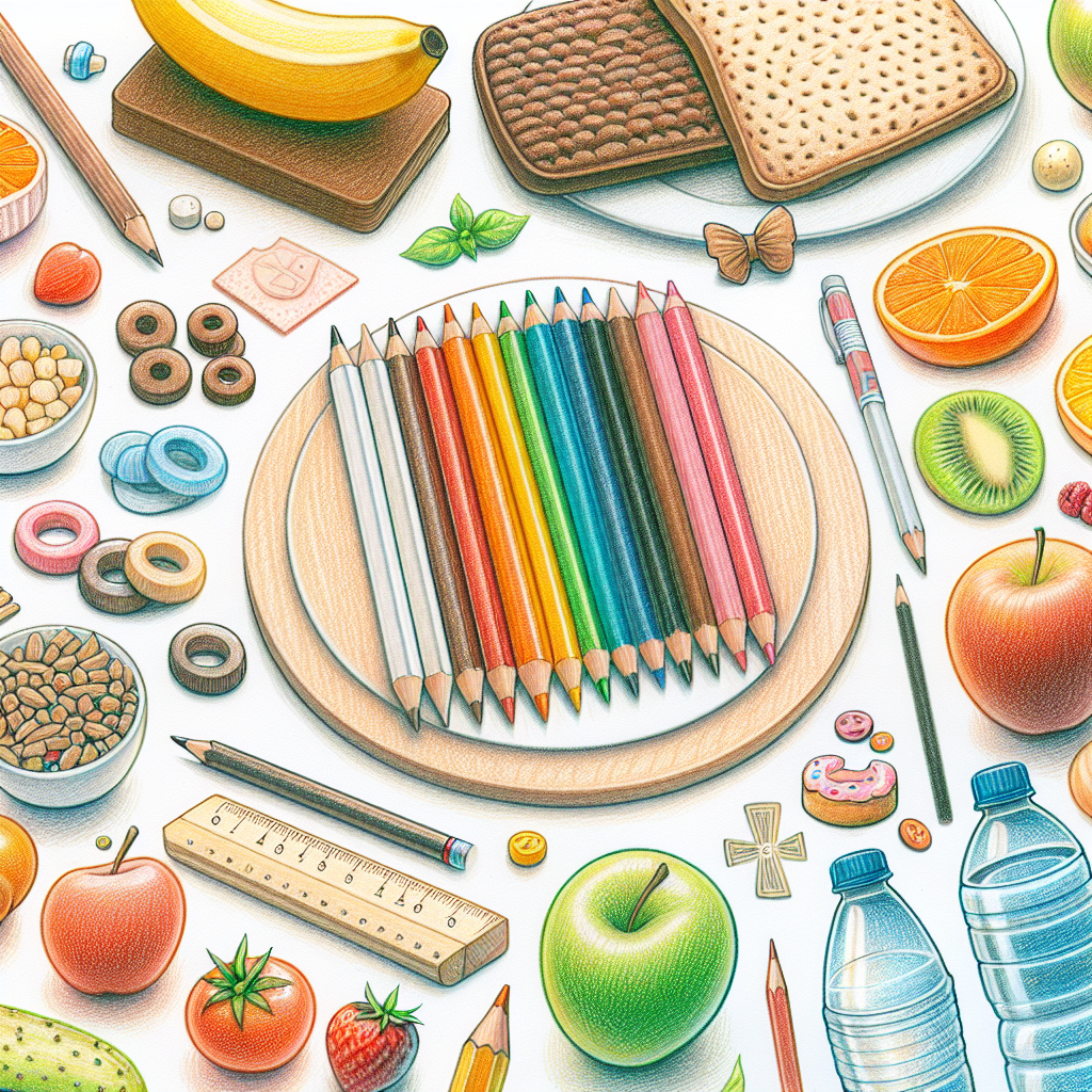 Pastelková ilustrace znázorňující téma: Stravování