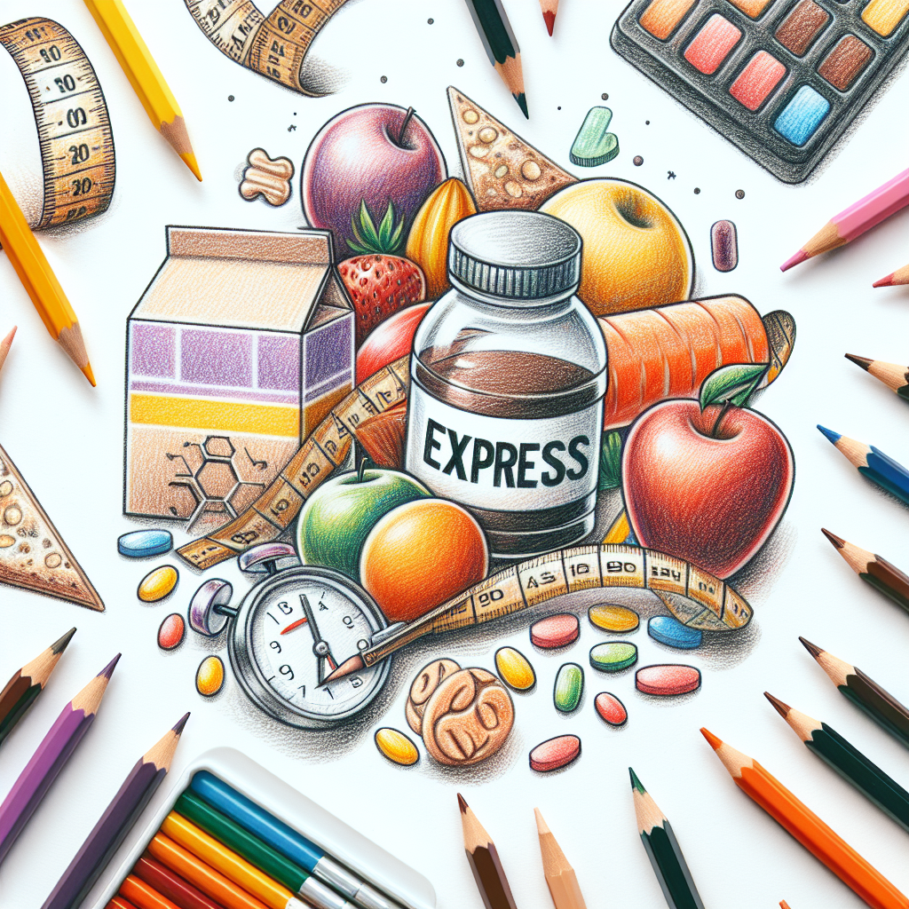 Pastelková ilustrace znázorňující téma: Diety a výživa