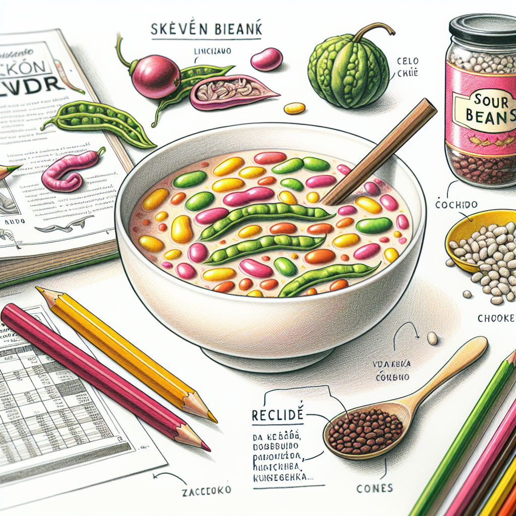 Pastelková ilustrace znázorňující téma: Česká kuchyně