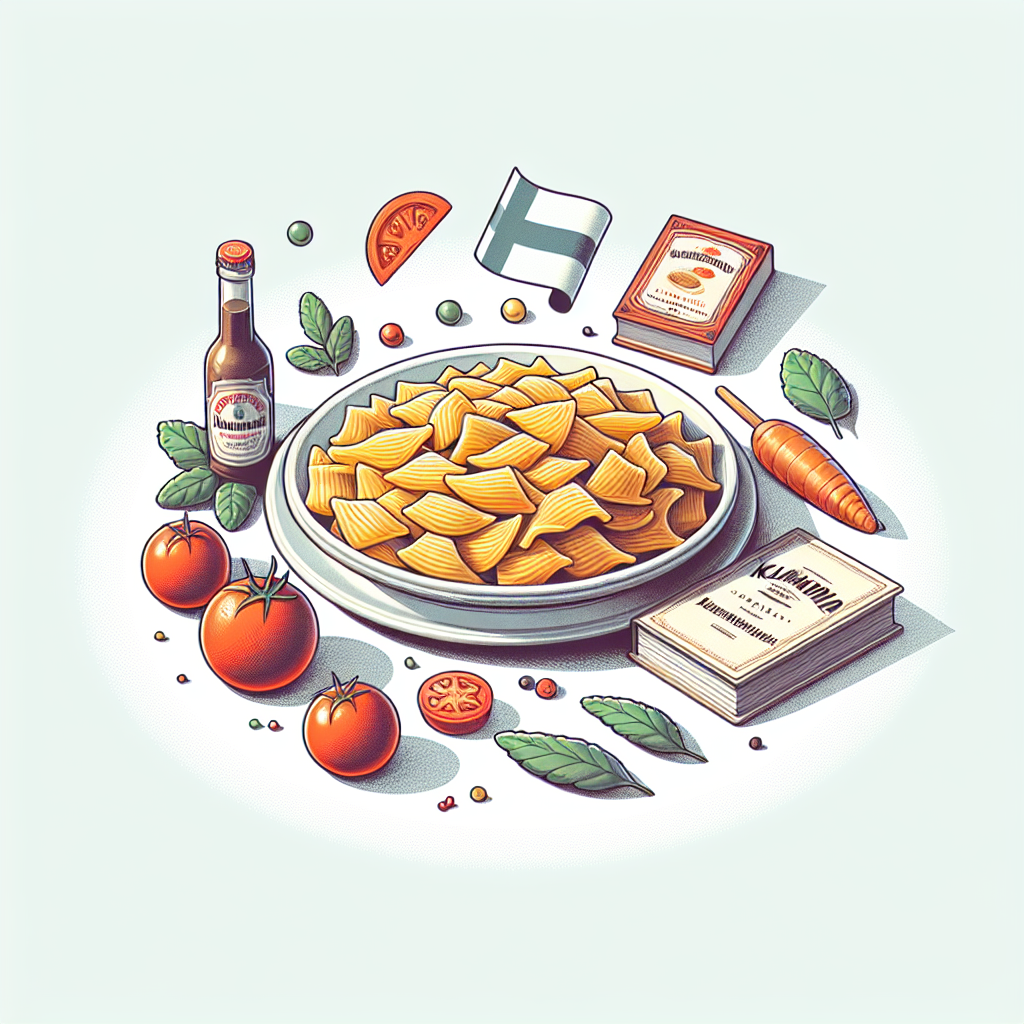 Pastelková ilustrace znázorňující téma: Finská kuchyně