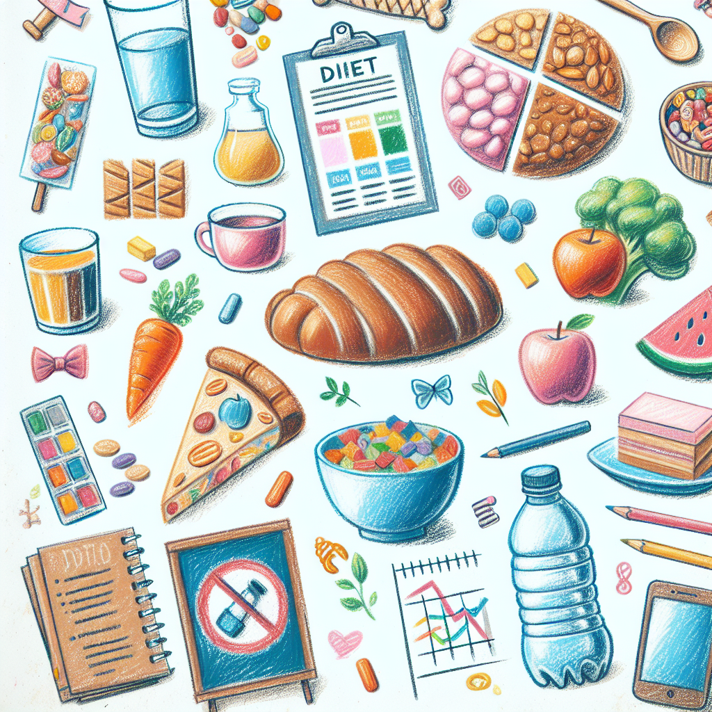 Pastelková ilustrace znázorňující téma: Zdravá výživa