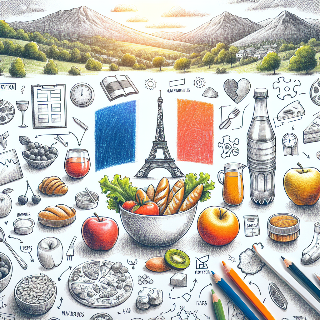 Pastelková ilustrace znázorňující téma: Diety a výživa