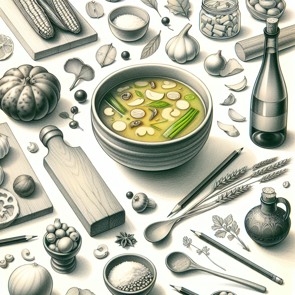 Pastelková ilustrace znázorňující téma: Francouzská kuchyně