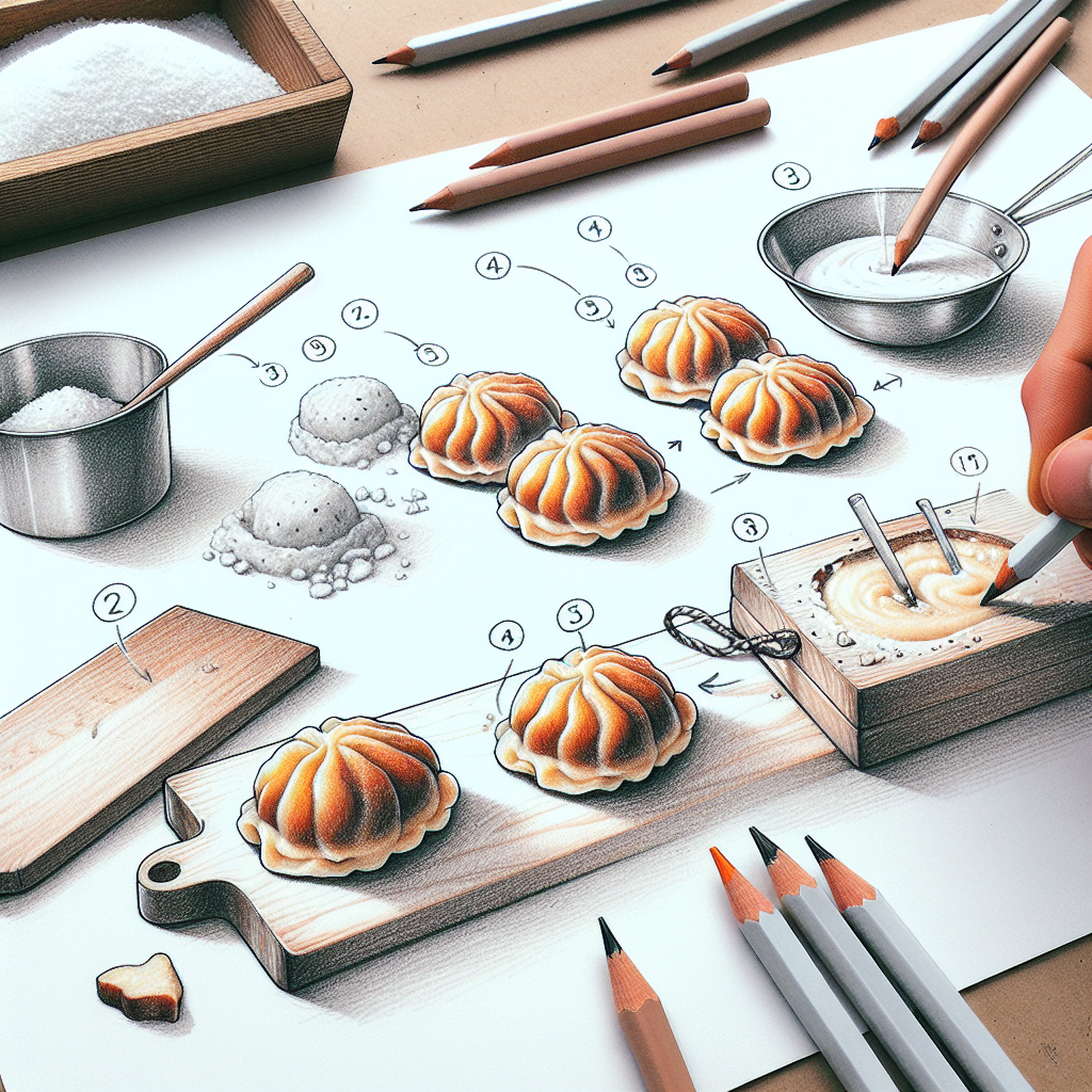 Pastelková ilustrace znázorňující téma: Dezerty