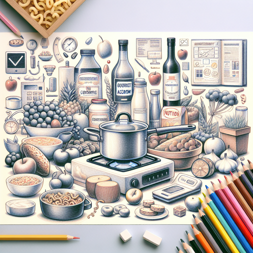 Pastelková ilustrace znázorňující téma: Kulinářství