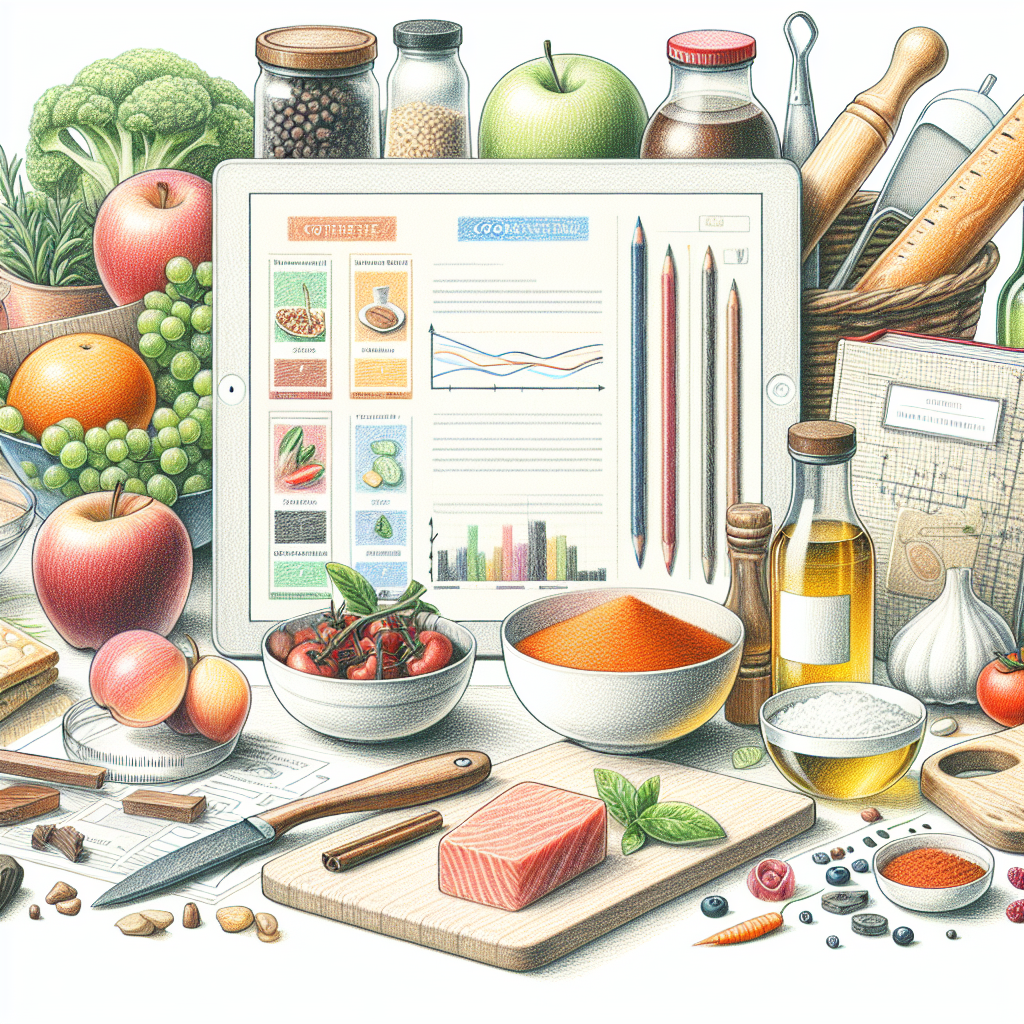 Pastelková ilustrace znázorňující téma: Gastronomie