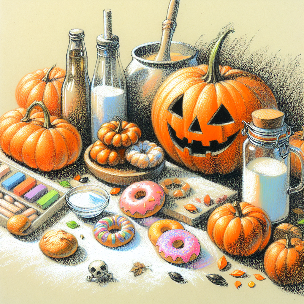Pastelková ilustrace znázorňující téma: Recepty