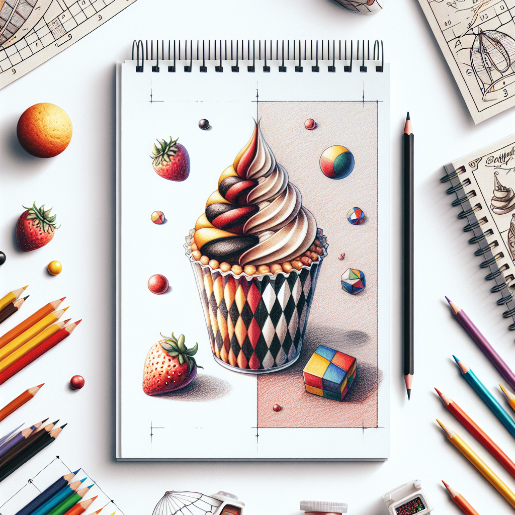Pastelková ilustrace znázorňující téma: Recepty