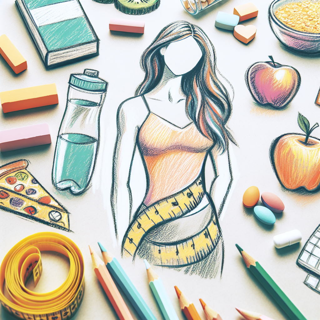 Pastelková ilustrace znázorňující téma: Zdravá strava