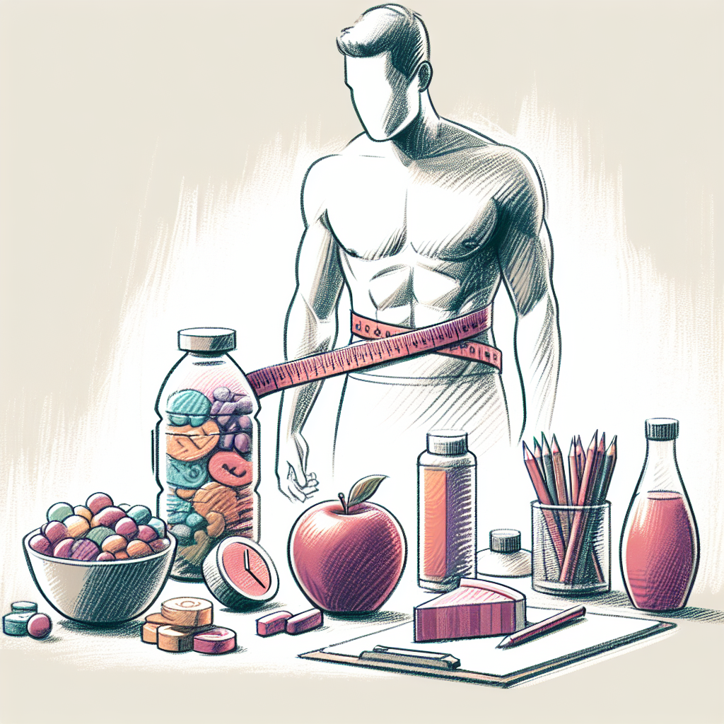 Pastelková ilustrace znázorňující téma: Diety