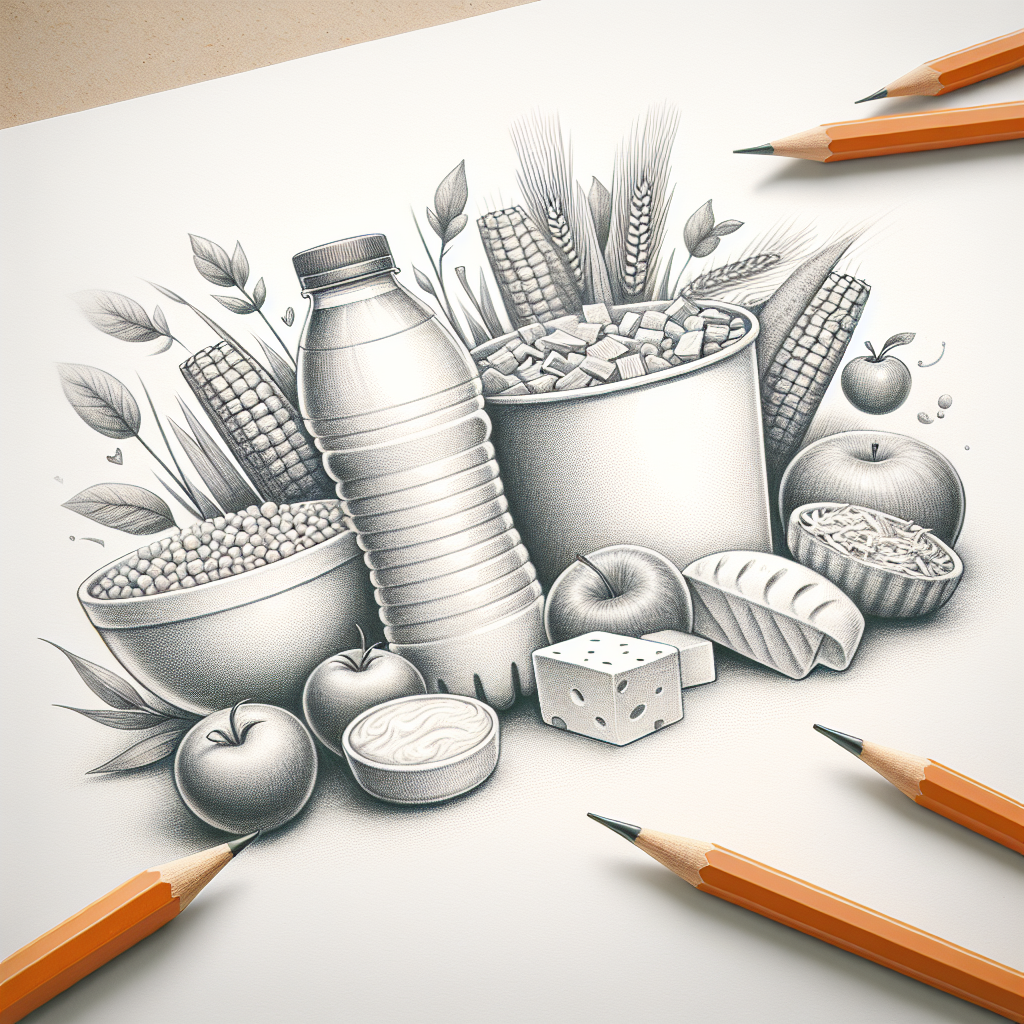 Pastelková ilustrace znázorňující téma: Stravování
