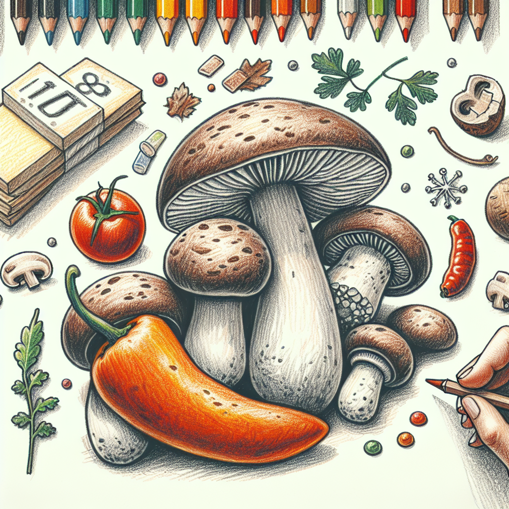 Pastelková ilustrace znázorňující téma: Recepty