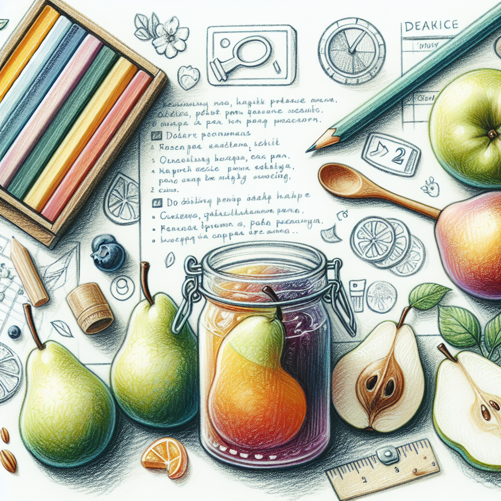Pastelková ilustrace znázorňující téma: Recepty