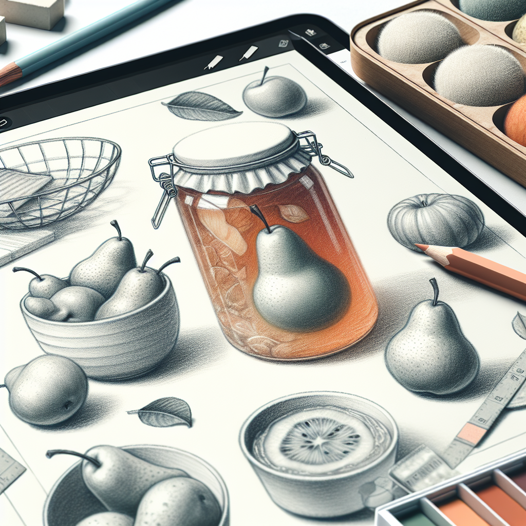 Pastelková ilustrace znázorňující téma: Recepty