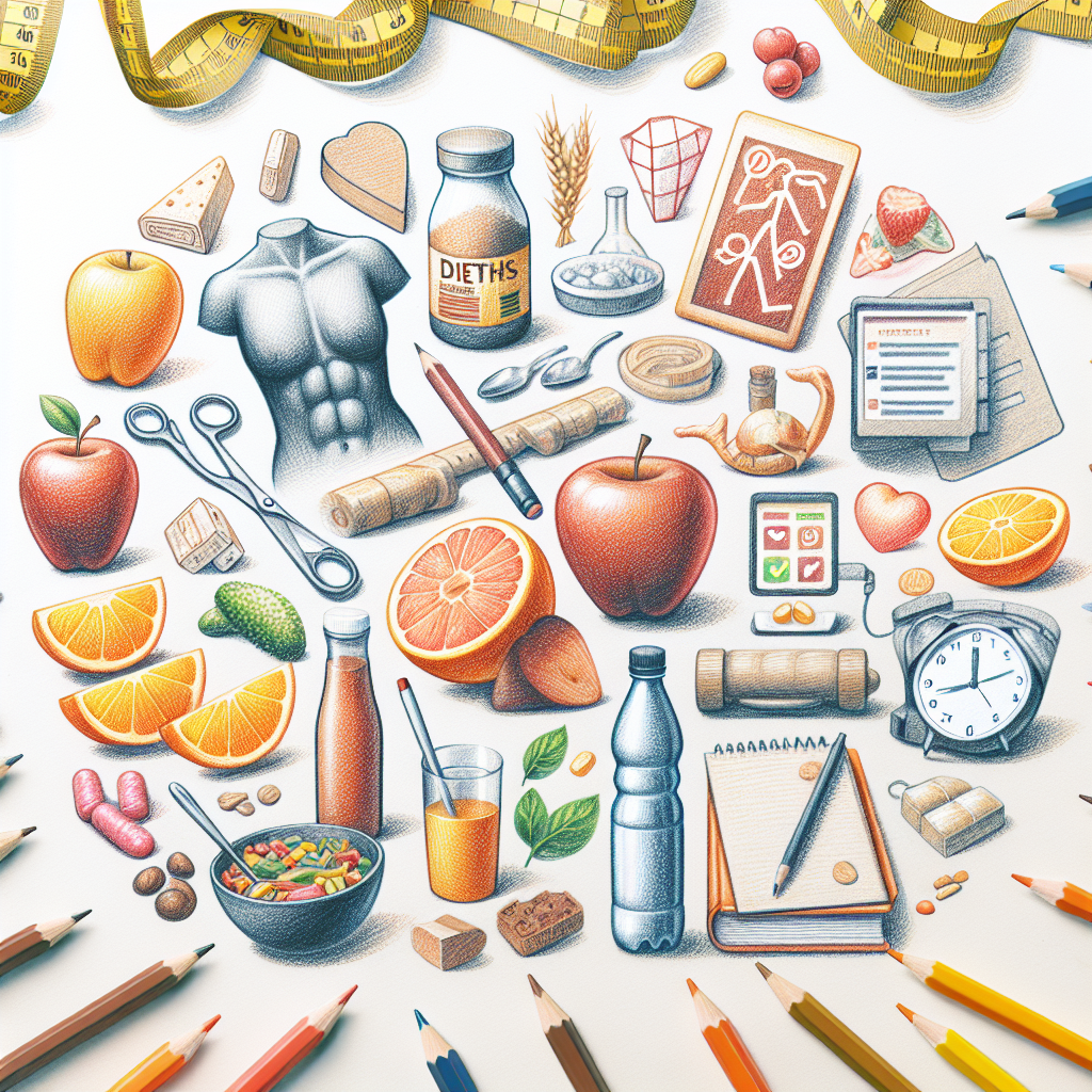 Pastelková ilustrace znázorňující téma: Hubnutí