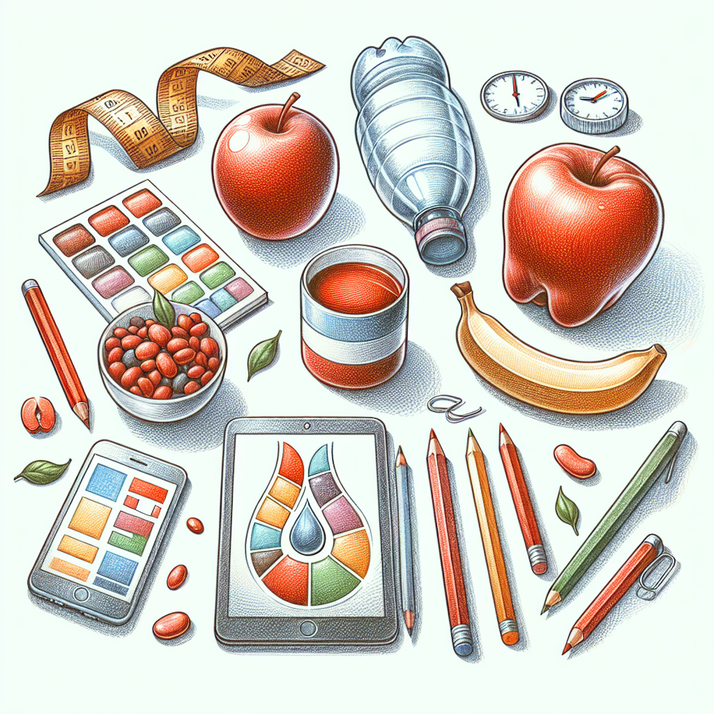 Pastelková ilustrace znázorňující téma: Výživa a diety