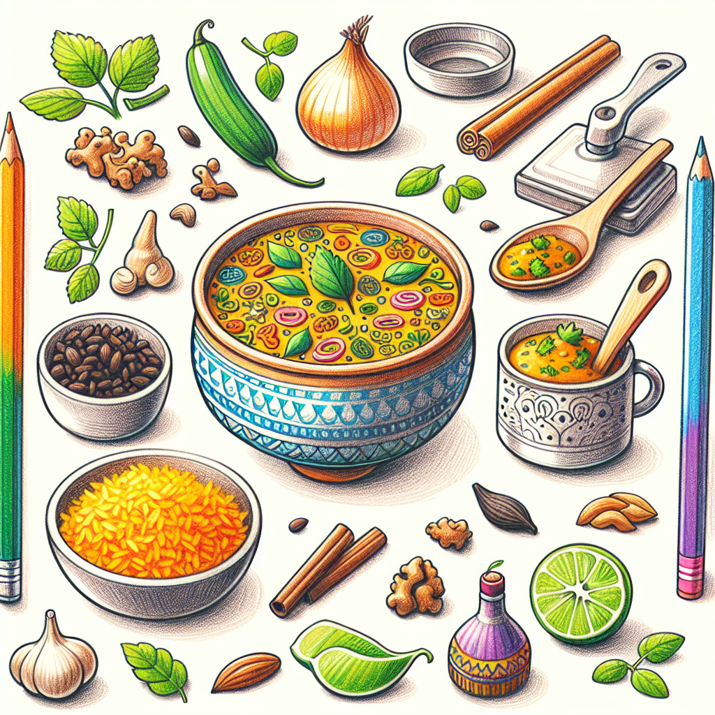 Pastelková ilustrace znázorňující téma: Gastronomie