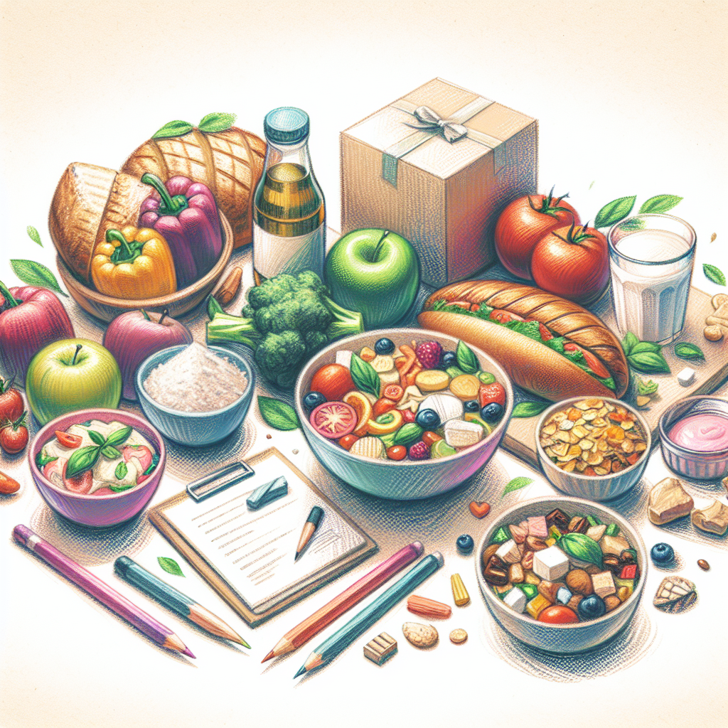 Pastelková ilustrace znázorňující téma: Recepty