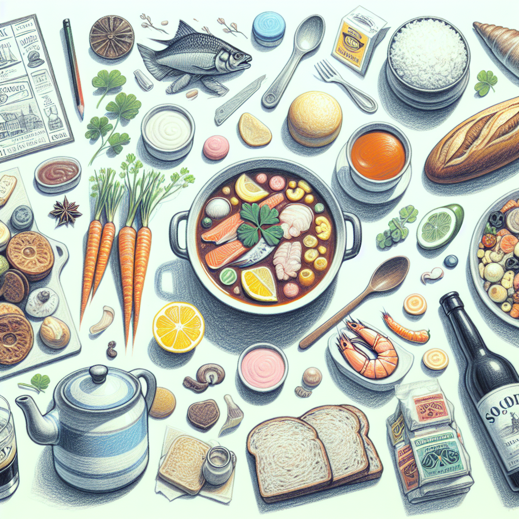 Pastelková ilustrace znázorňující téma: Kuchyně