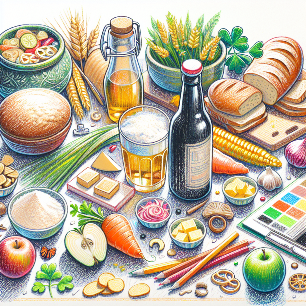 Pastelková ilustrace znázorňující téma: Kuchyně