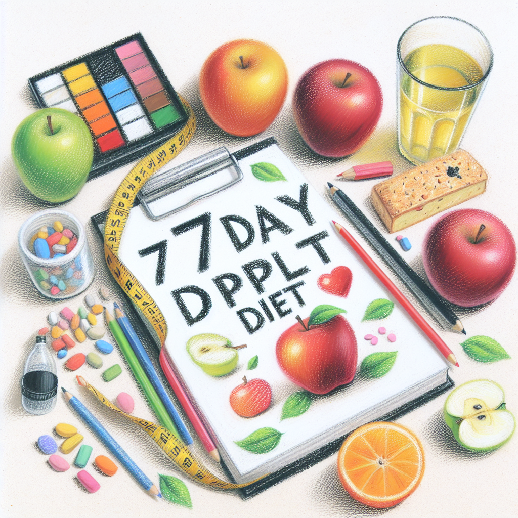 Pastelková ilustrace znázorňující téma: Diety