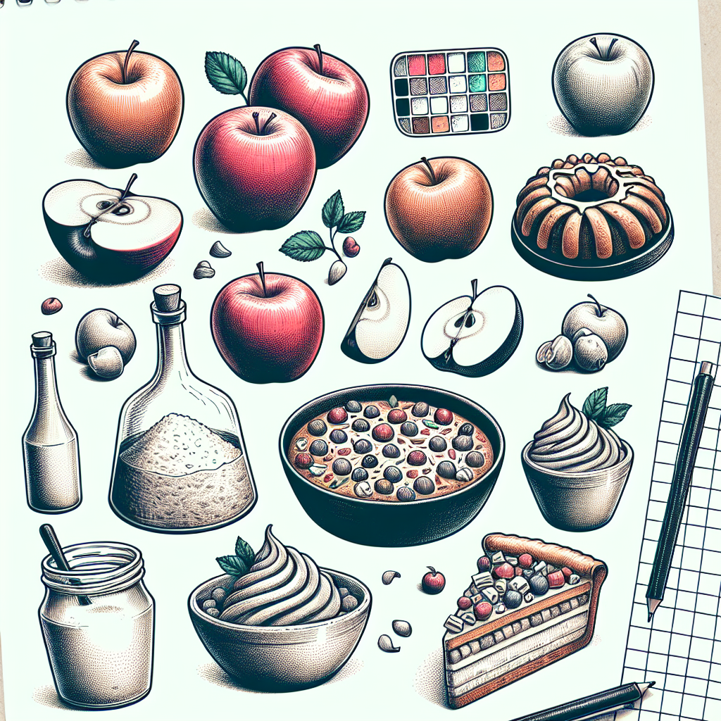 Pastelková ilustrace znázorňující téma: Recepty