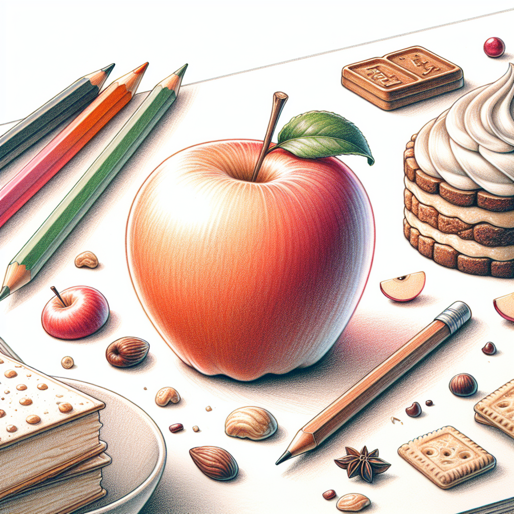 Pastelková ilustrace znázorňující téma: Recepty