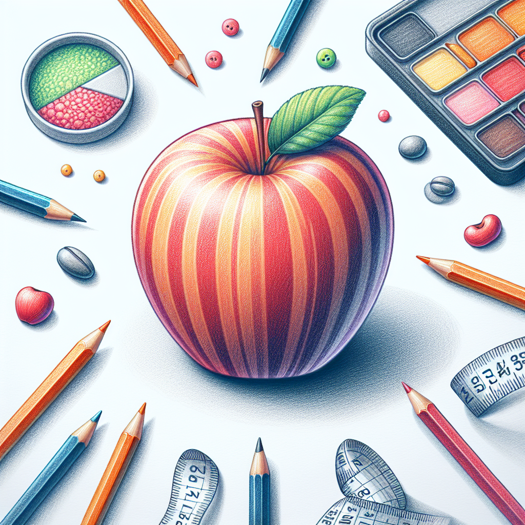 Pastelková ilustrace znázorňující téma: Diety