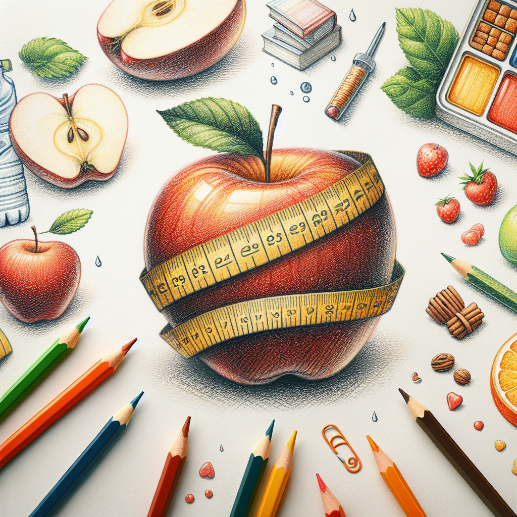 Pastelková ilustrace znázorňující téma: Výživa a zdraví