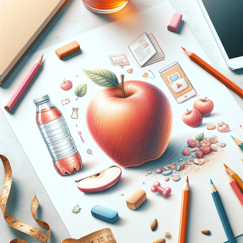 Pastelková ilustrace znázorňující téma: Diety