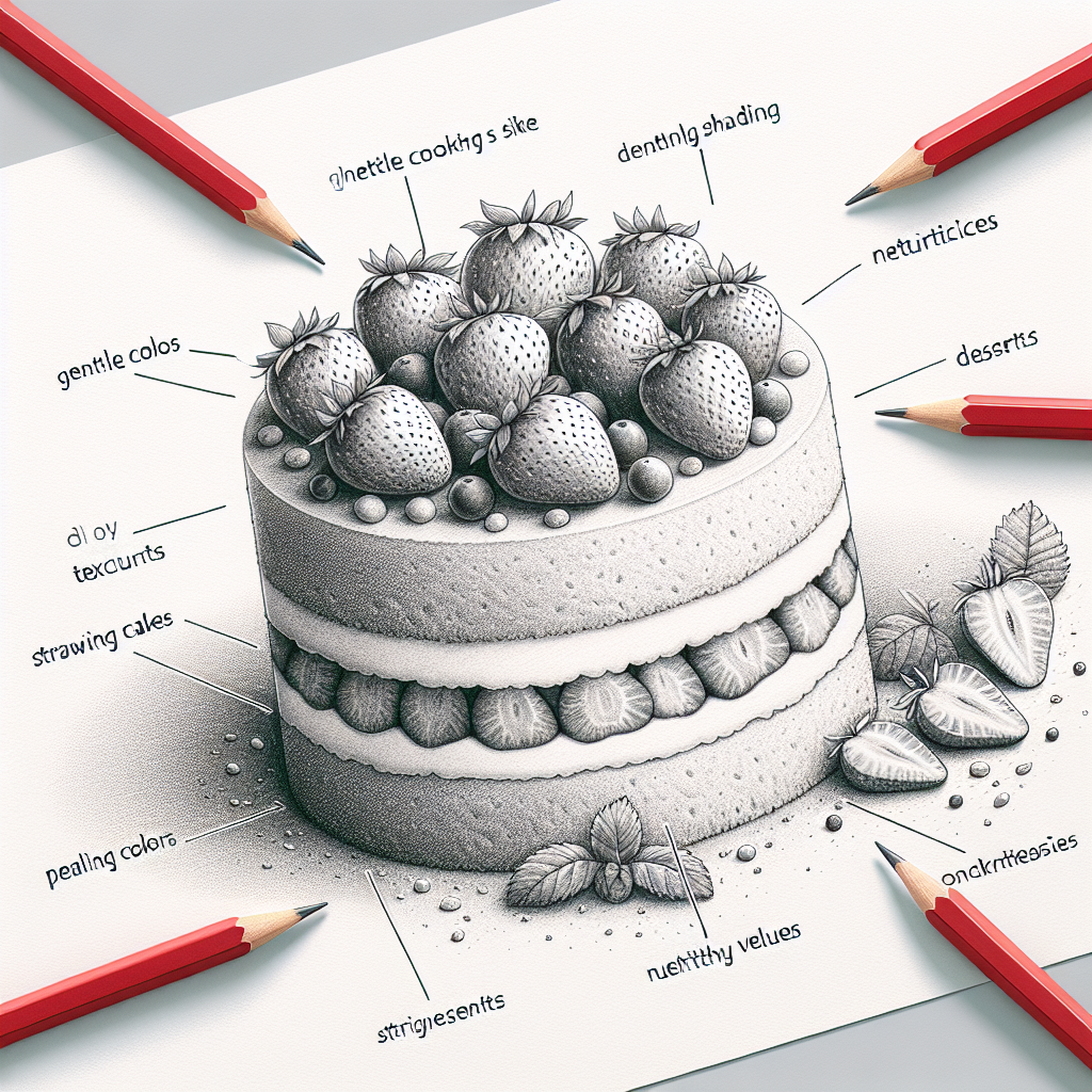 Pastelková ilustrace znázorňující téma: Dezerty