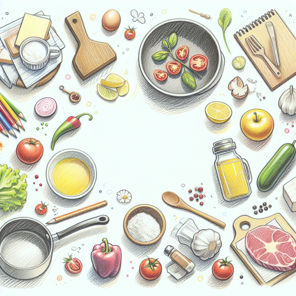 Pastelková ilustrace znázorňující téma: Vaření