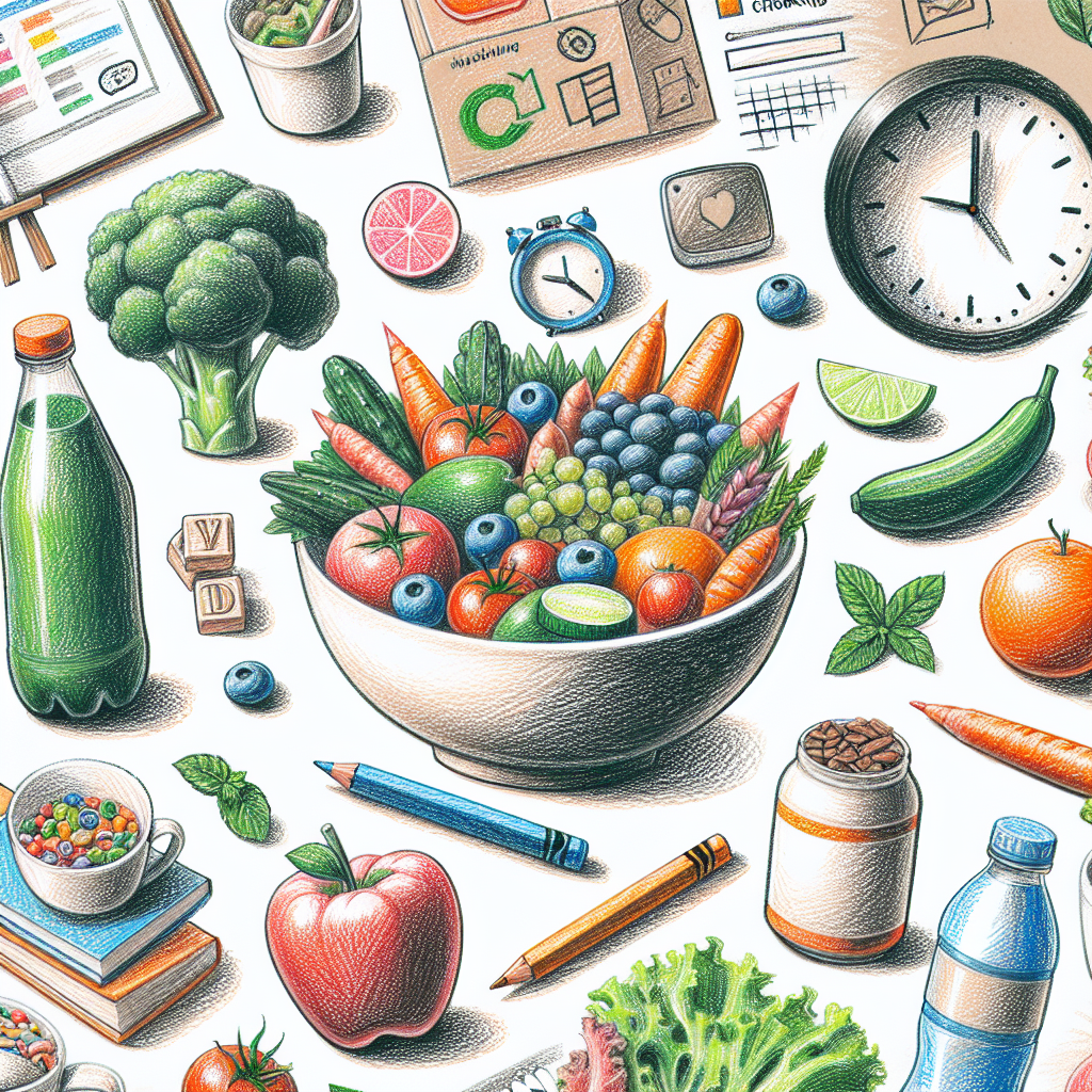 Pastelková ilustrace znázorňující téma: Zdravé vaření