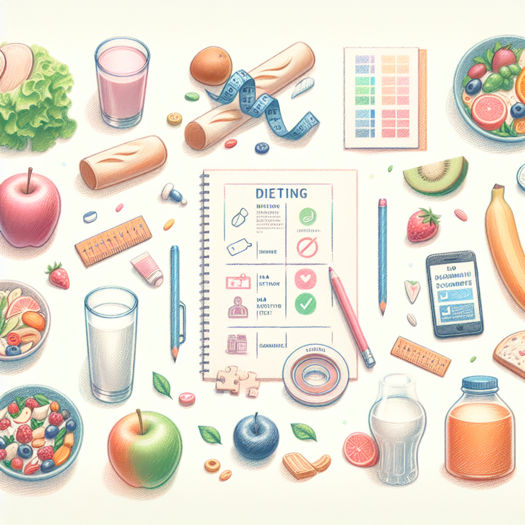 Pastelková ilustrace znázorňující téma: Hubnutí
