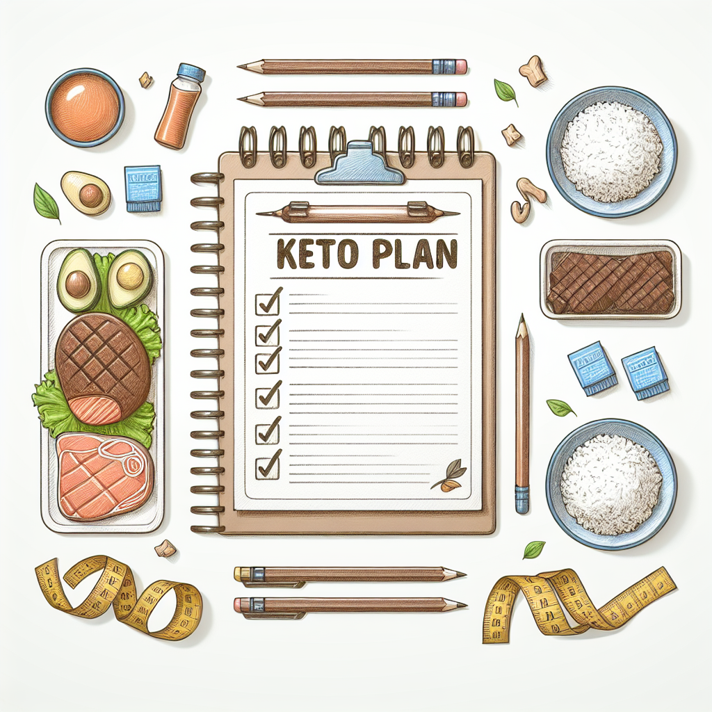 Pastelková ilustrace znázorňující téma: Keto dieta