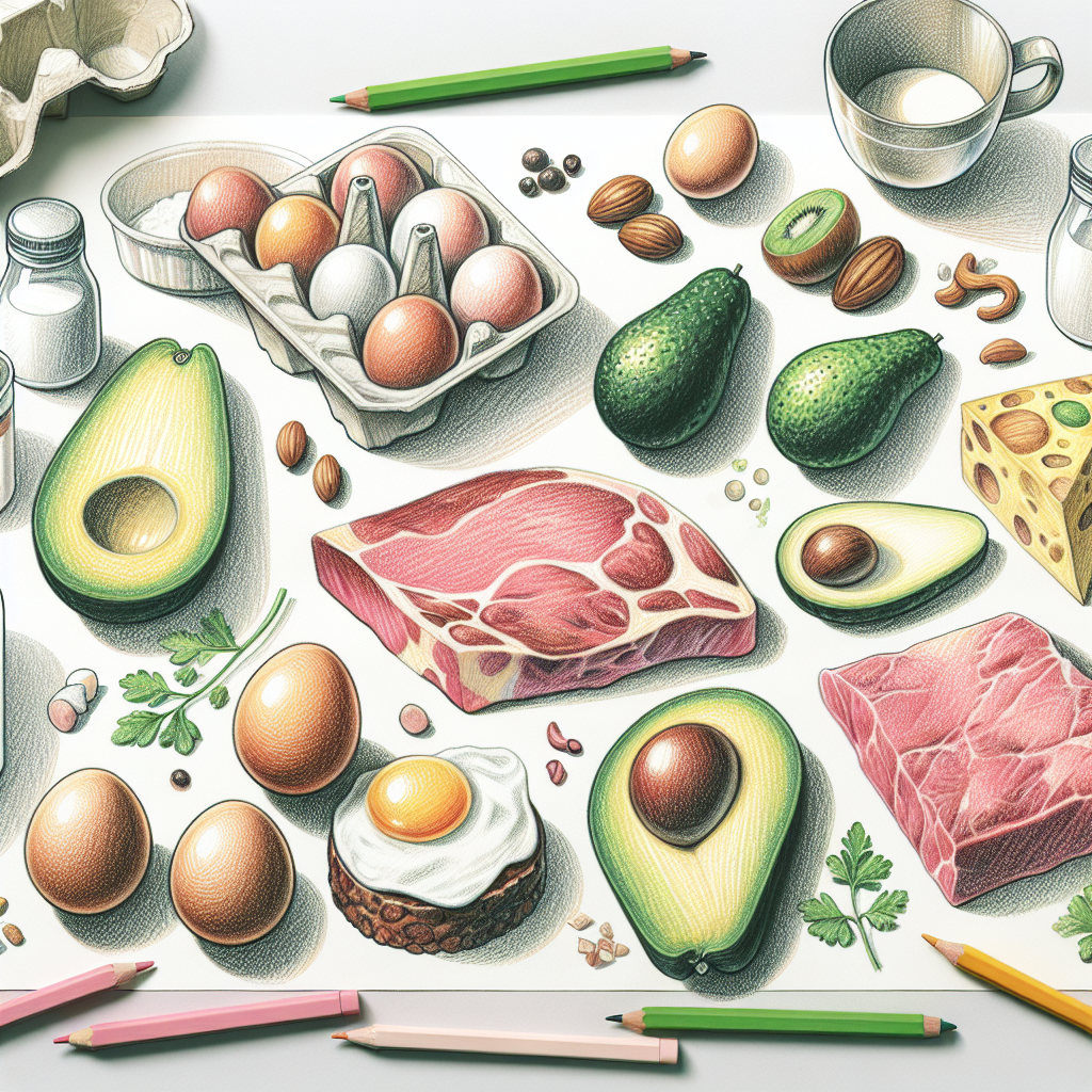 Pastelková ilustrace znázorňující téma: Diety