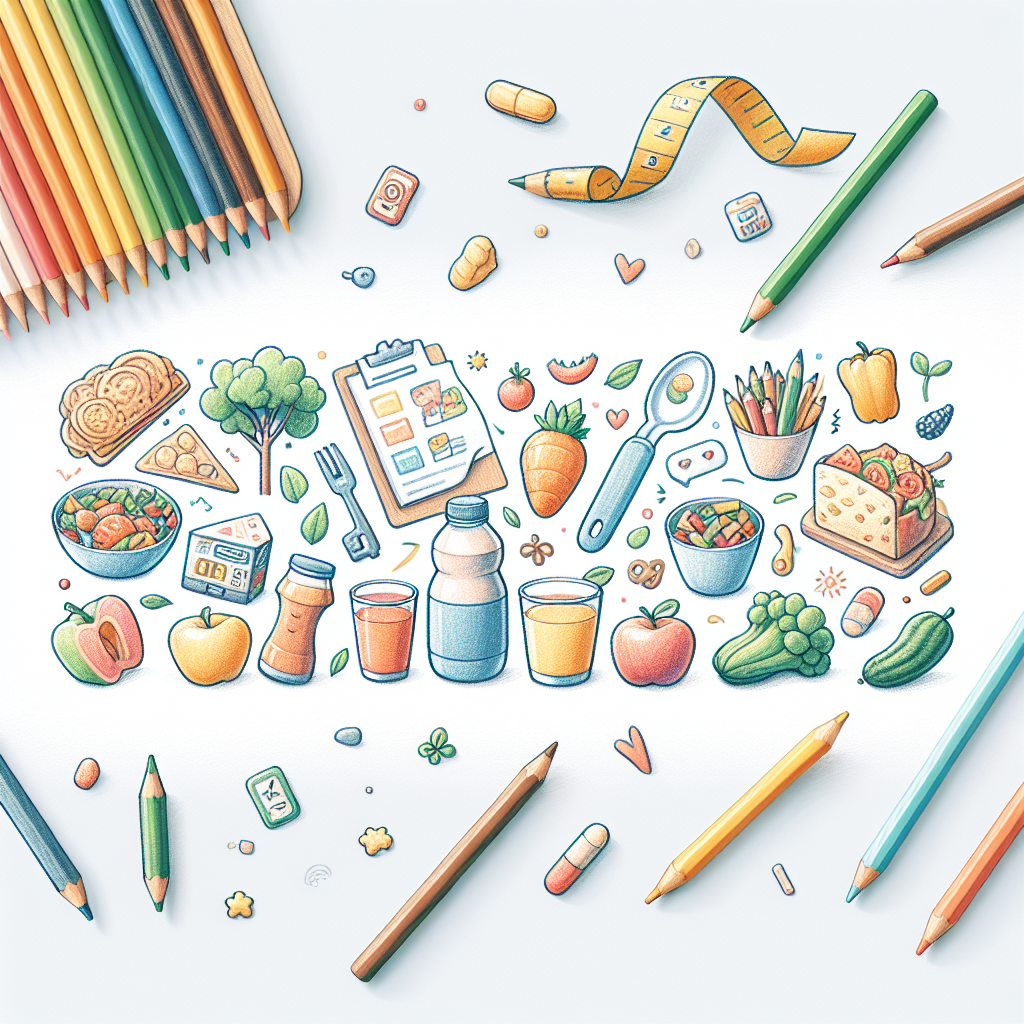 Pastelková ilustrace znázorňující téma: Výživa dětí
