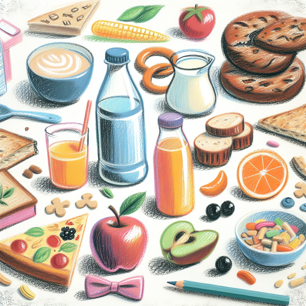 Pastelková ilustrace znázorňující téma: Zdravá výživa