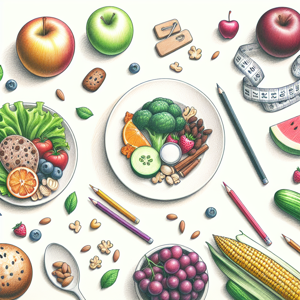 Pastelková ilustrace znázorňující téma: Zdravá výživa
