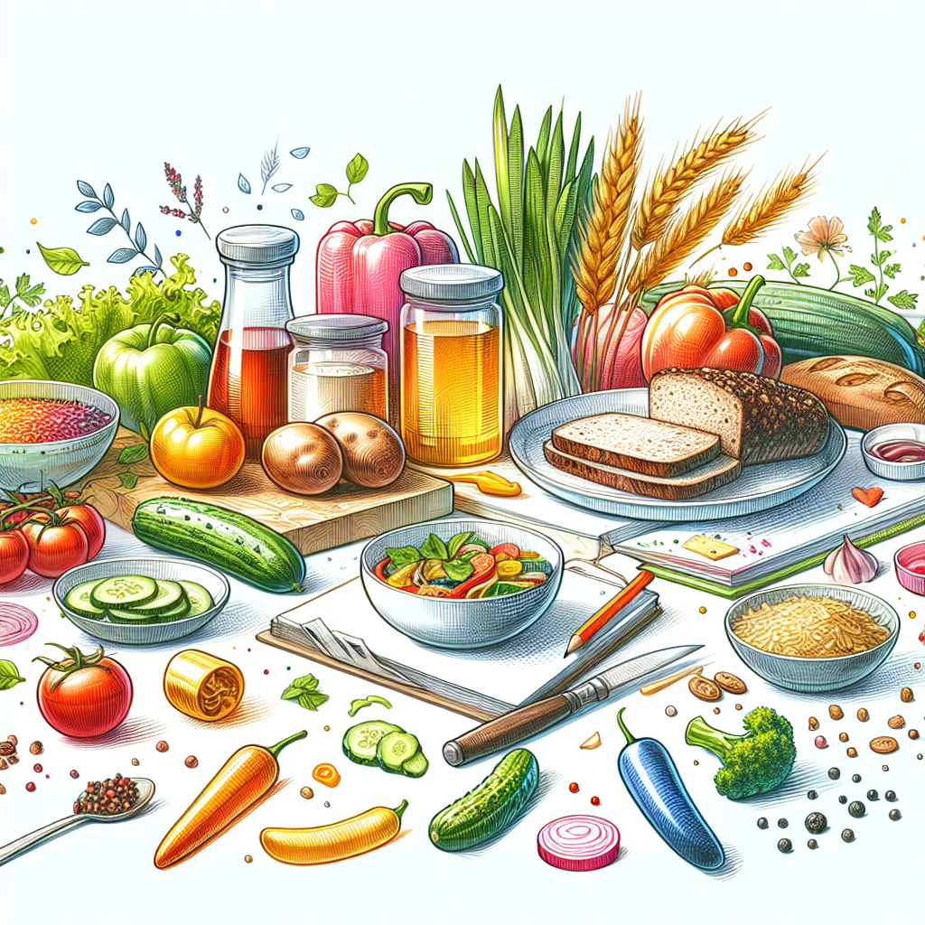 Pastelková ilustrace znázorňující téma: Česká kuchyně